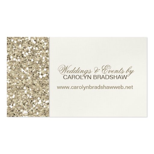 Glitter Look Gold Business Card (front side)