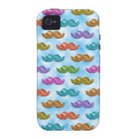 Glitter Moustache Floating in the Sky Case-Mate iPhone 4 Covers