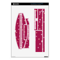 Glitter on Pink Ps3 Console Decals