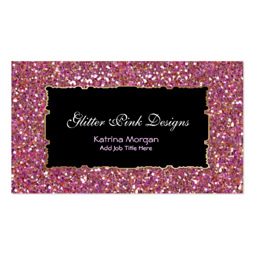 Glitter Pink Elegance Business Cards