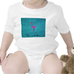 Glitter pink flamingo turquoise glitter bodysuits