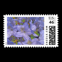 Glitter Purple Azalea Postage postage