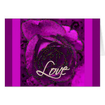 Glitter Rose Love Cards