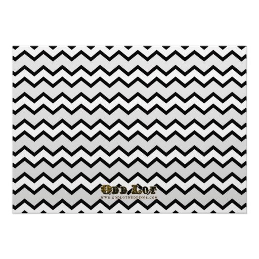 Glitter Silver and Black  Chevron Baby Shower Personalized Invitations