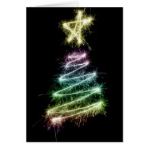 Glitter Sparkle Pride Christmas Tree LGBT Gay Greeting Cards