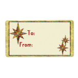 Glitter Star Gift Tag Custom Shipping Labels