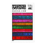 Glitter Stripes Postage Stamp