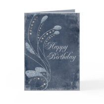Glitter Swirls Birthday cards