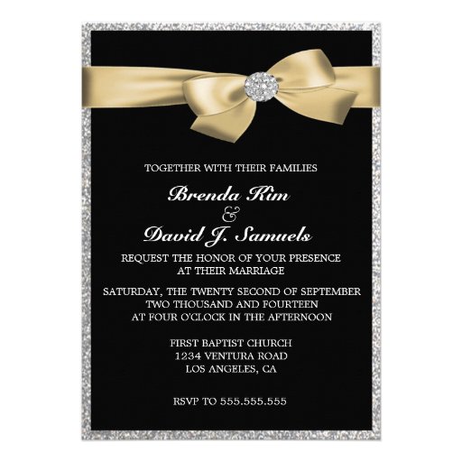 Glitter Wedding Invitation