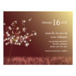 Glittering Dandelion Brown Save the Date Invites