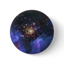 Glittering Star Cluster and Interstellar Gas Cloud Pin