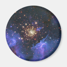 Glittering Star Cluster and Interstellar Gas Cloud Magnets