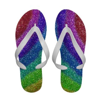 Glitters Rainbow Flip Flops