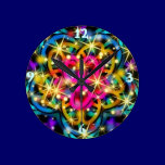 Glittery Abstract Kaleidoscope Art wall clocks