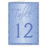 Glittery Blue Snowflake Table Number Card