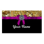 Glittery gold & black business cards