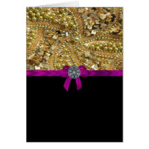 Glittery gold & black cards