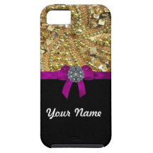 Glittery gold & black iPhone 5 case