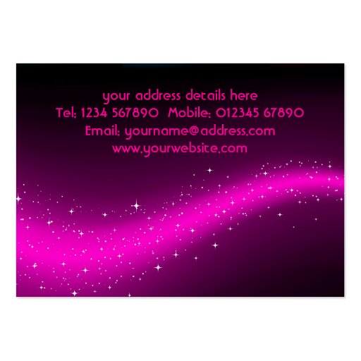 Glittery Pink Business Card (back side)