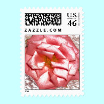 Glittery Pink Rose stamps