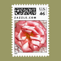 Glittery Pink Rose postage