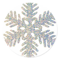 Glittery Snowflake stickers by malibuitalian Glittery Snowflake stickers