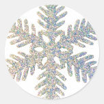 Glittery Snowflake Stickers