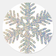 Glittery Snowflake Stickers