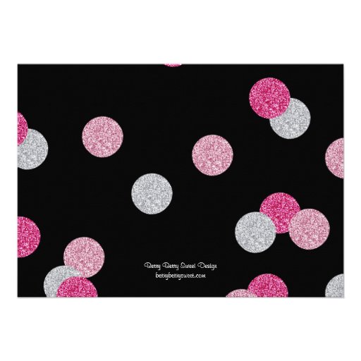 Glittery Sweet 16 Birthday Party Invitations