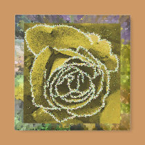 Glittery Yellow Rose magnets by Perlyyyy Glittery Yellow Rose magnets