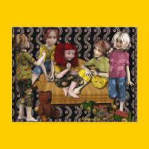 GLittle girls-postCard postcards