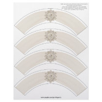 Glitz and Glam Cupcake Wrap - Cream Personalized Letterhead