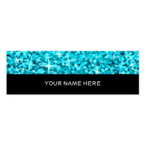 Glitz Blue business card skinny black