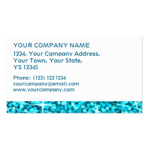 Glitz Blue white stripe business card template (back side)