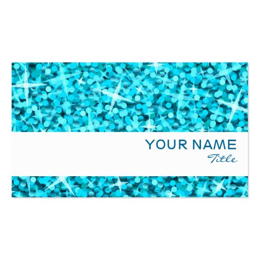 Glitz Blue white stripe business card template (front side)