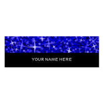 Glitz Dark Blue business card skinny black