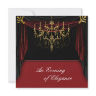 Glitz Glamour Black Tie Prom Invitations invitation
