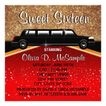 Glitz Glamour Red Carpet Movie Star Invitations
