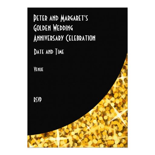 Glitz Gold" black curve "VIP Pass" invitation
