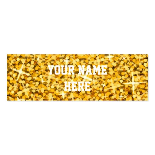 Glitz "Gold" business card template skinny (front side)