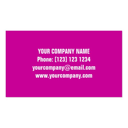 Glitz Pink business card template (back side)