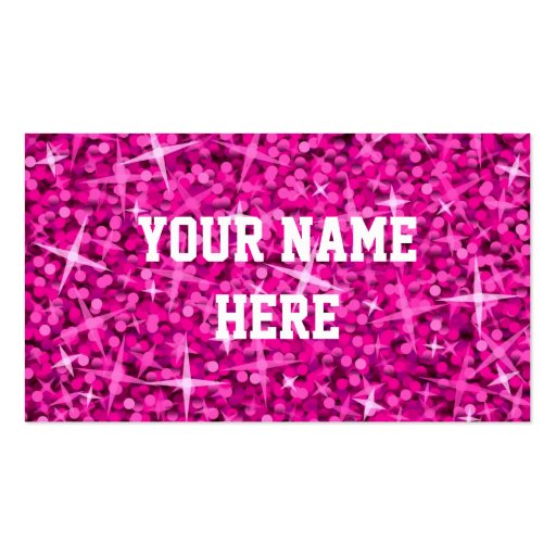 Glitz Pink business card template (front side)