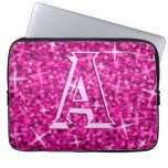 Glitz Pink 'monogram' laptop sleeve 13 inch laptop sleeves