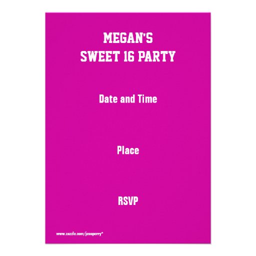 Glitz Pink 'VIP PASS' invitation