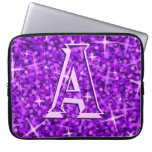 Glitz Purple 'monogram' laptop sleeve 15 inch laptop sleeves