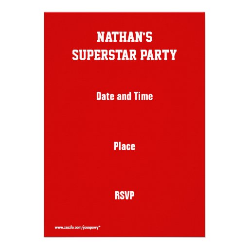 Glitz Red 'VIP PASS' invitation