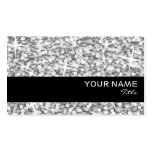 Glitz "Silver" Black stripe business card template business cards