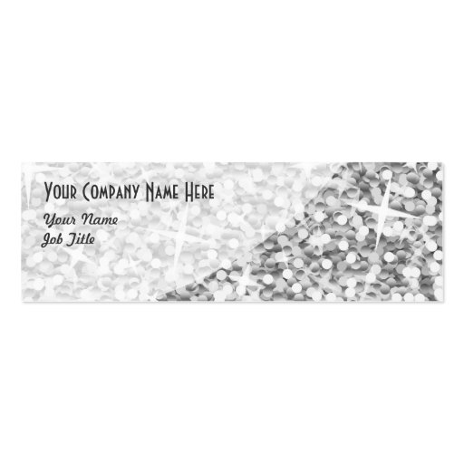 Glitz "Silver" Curve business card skinny