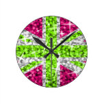 Glitz UK Lime clock round