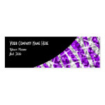 Glitz Zebra Purple Black Curve skinny business cards